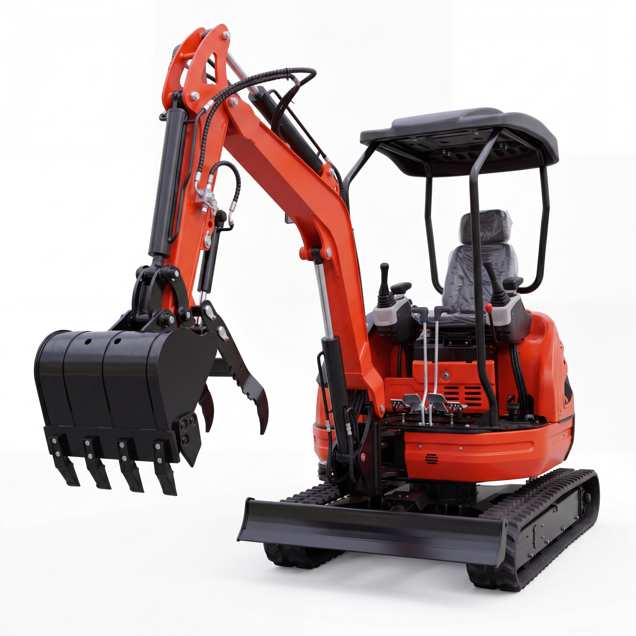 Mini digger operating weight and transport load compared for trailer planning