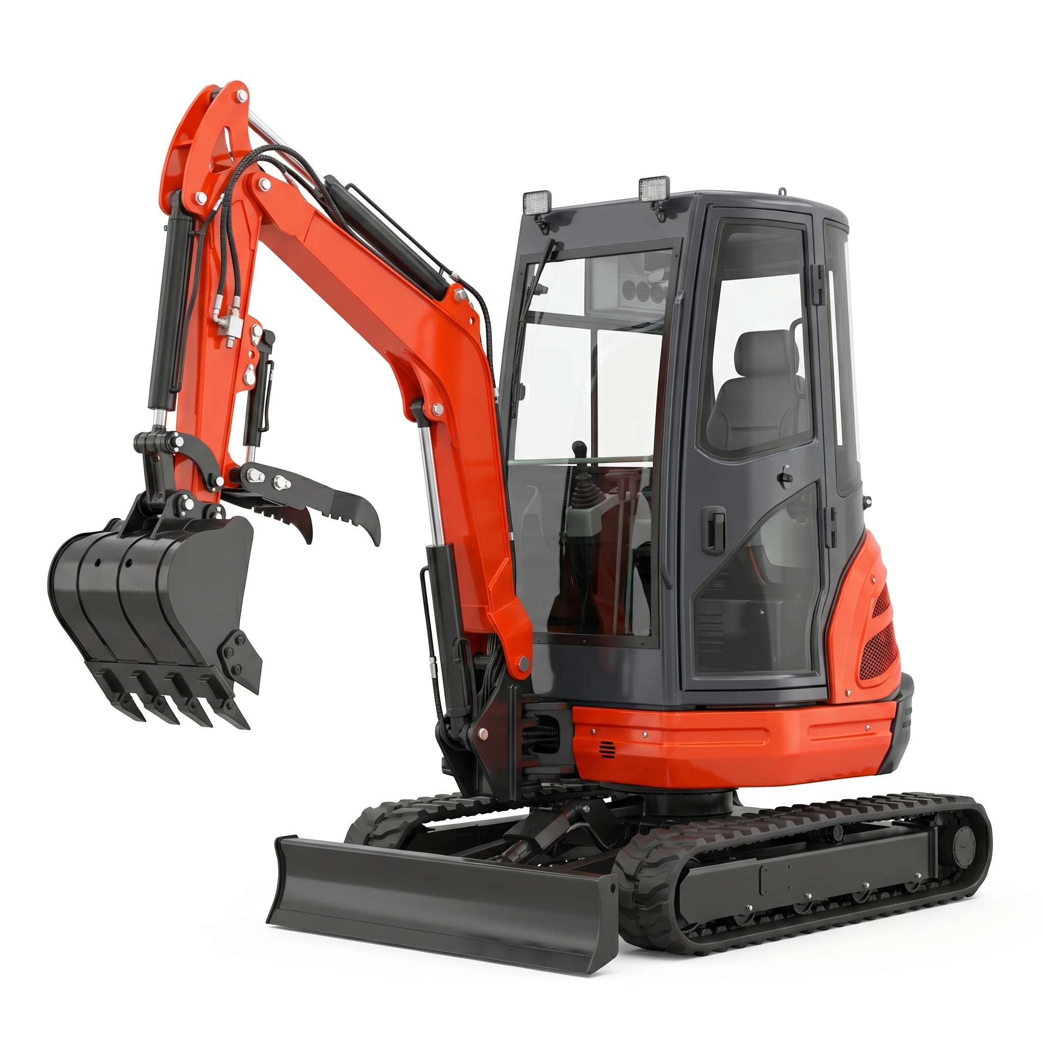 Compact digger selected for narrow doorway access and tight construction space