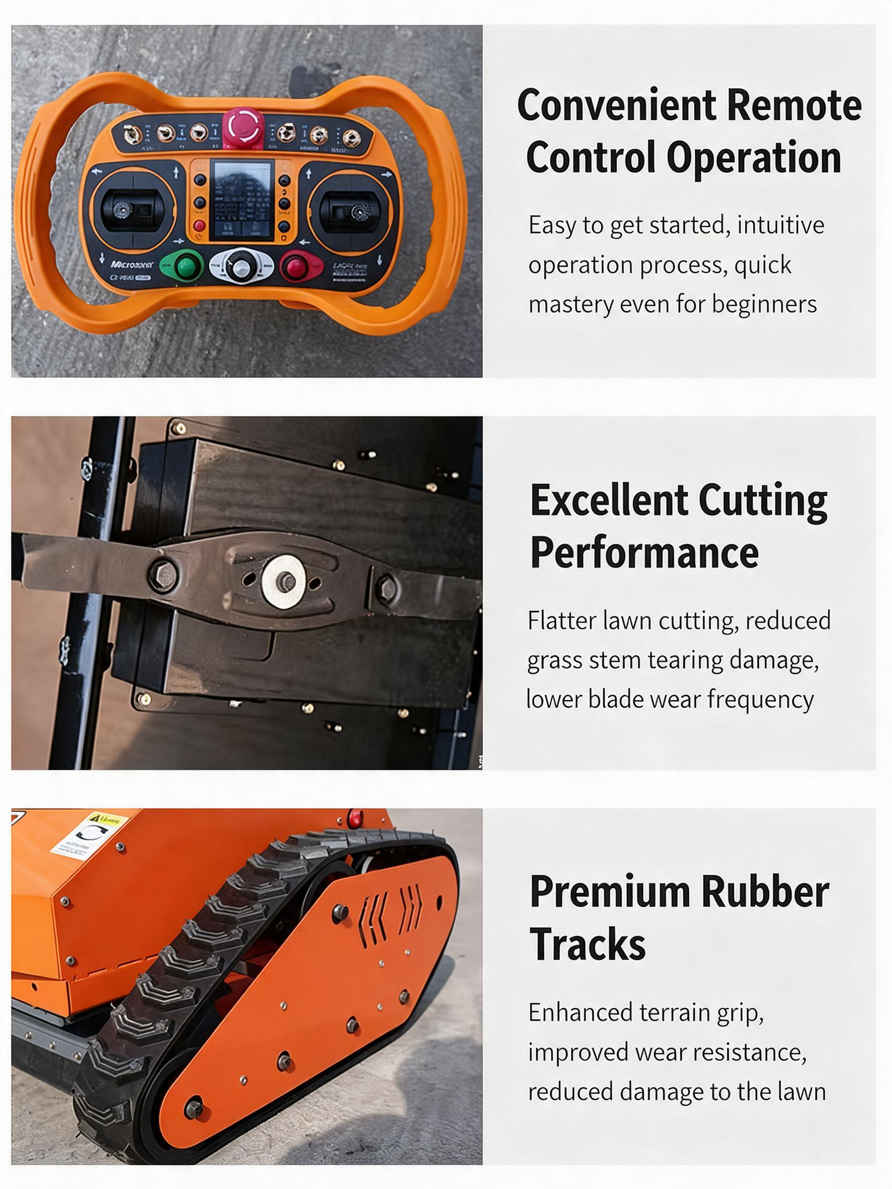 Robot mower cutting width guide for small medium and complex residential lawns