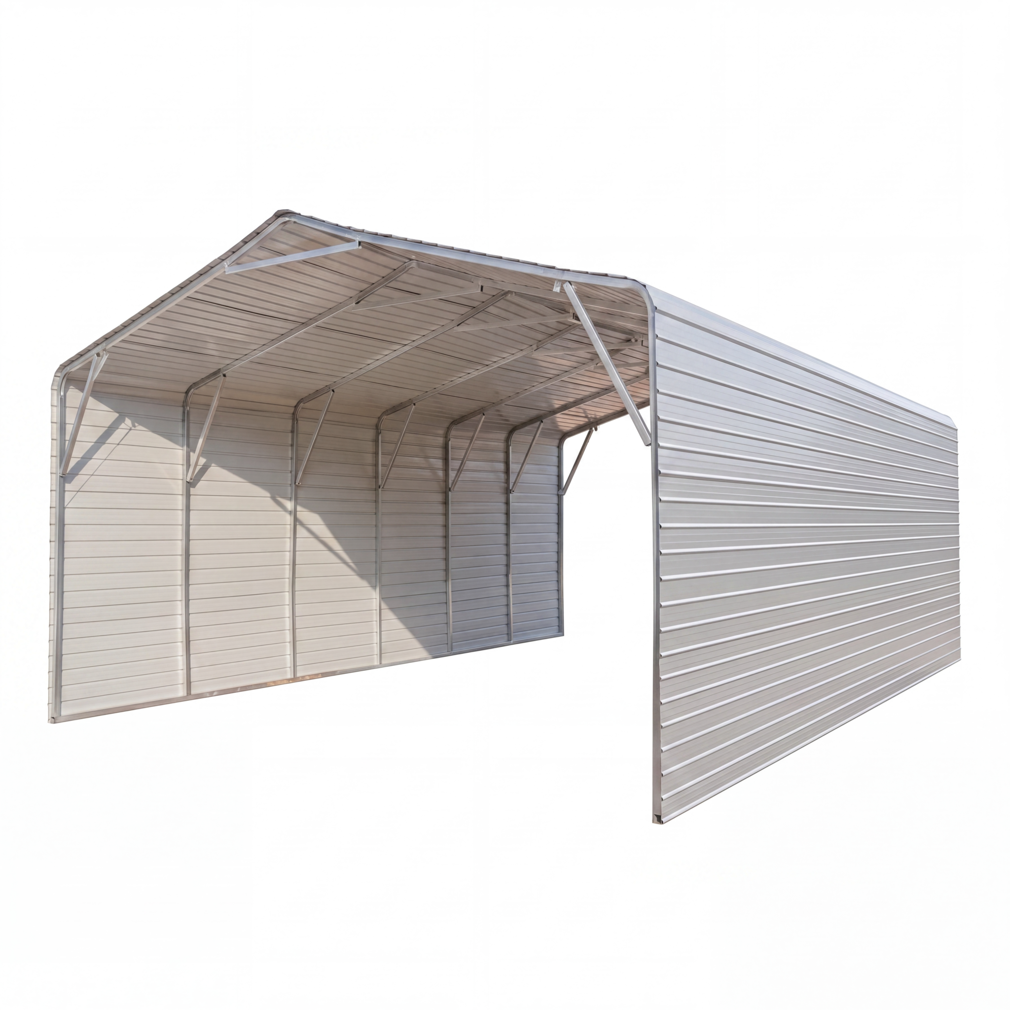 Heavy-duty metal carport steel shed