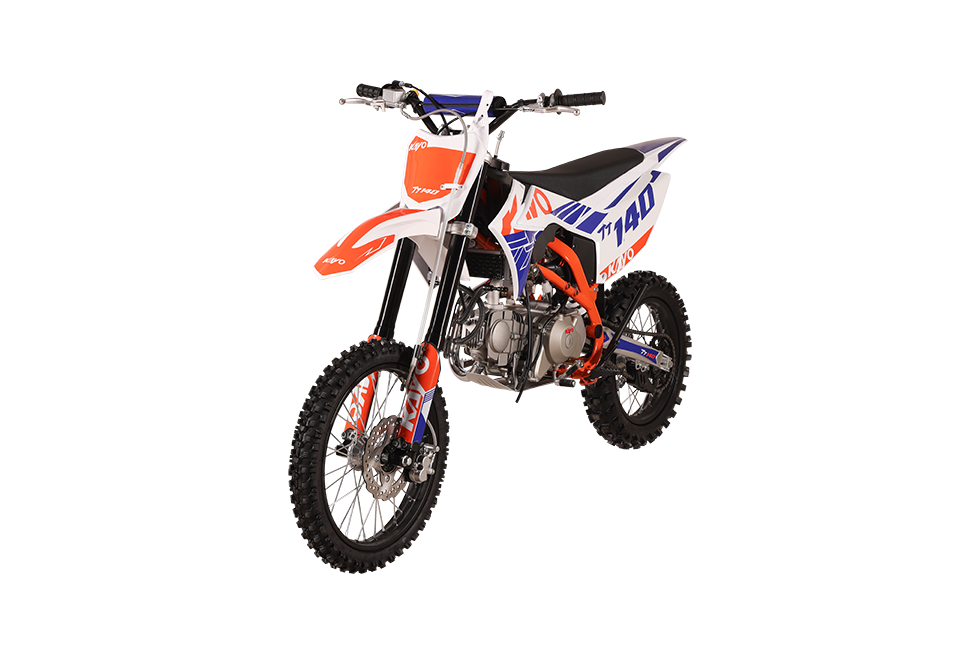 KAYO TT140 140cc pit bike front left 3/4 view