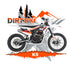 KAYO K5 stylized Dirt Bike feature graphic banner with alpine scenery