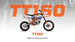 KAYO TT160 handlebar, bar pad, controls, and inverted fork caps detail