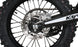 KAYO K5 280 rear 3/4 left angle view showing aluminum swingarm and 18-inch rear wheel