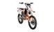 KAYO K6 250 rear 3/4 left angle view showing aluminum swingarm, chain, 18-inch tire, and taillight