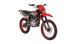 KAYO K2 230 rear 3/4 right view showing exhaust silencer, rear wave disc brake, and 18-inch red rim