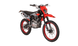 KAYO K2 230 rear 3/4 right view showing exhaust silencer, rear wave disc brake, and 18-inch red rim