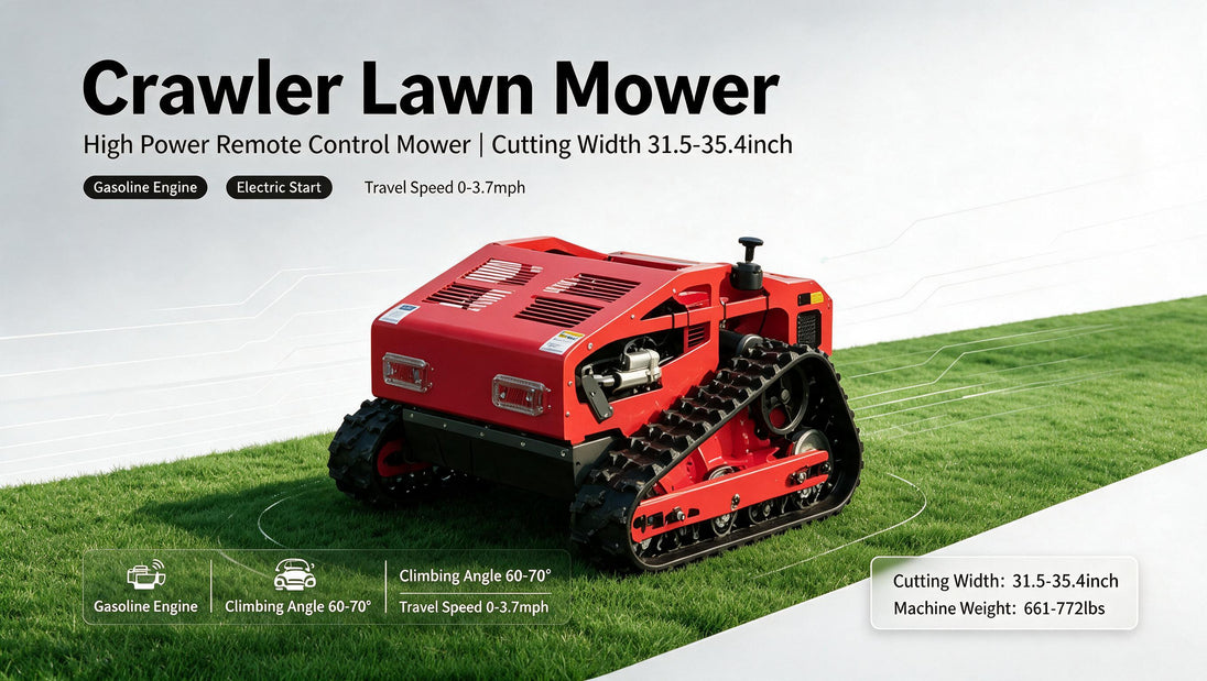 550A Remote Control Crawler Lawn Mower – Gasoline Engine, Electric Start, Heavy-Duty Cutting Small Excavator Supplier