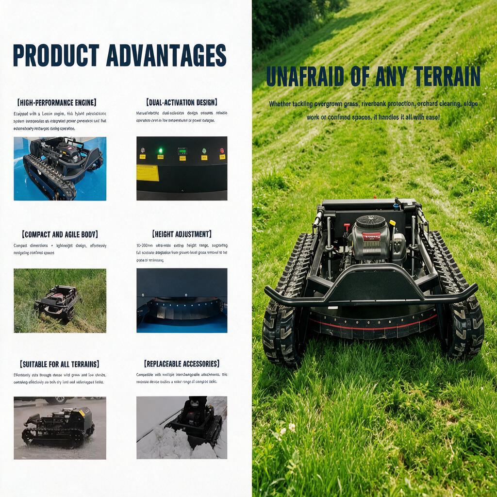 SYGC-608-90L Remote Control Tracked Lawnmower - Loncin 22HP Small Excavator Supplier