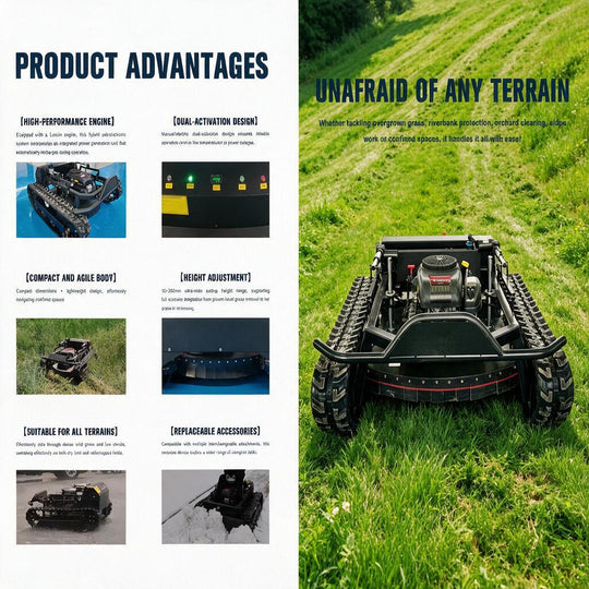 SYGC-608-90L Remote Control Tracked Lawnmower - Loncin 22HP Small Excavator Supplier