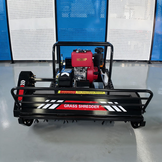 SYGC-1000 Industrial Tracked Remote Control Lawn Mower & Grass Shredder with Yanmar / KOOP Euro V Engine Small Excavator Supplier