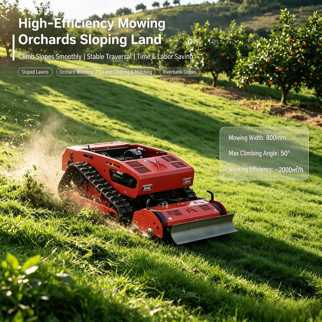 SYGC-800A (MS-800A) Tracked Lawnmower Loncin 608CC Small Excavator Supplier