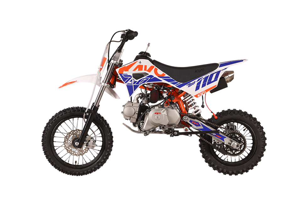 KAYO TSD110 106.7cc pit bike front right 3/4 view