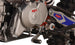 KAYO TSD110 front fork, front fender, and carburetor intake detail