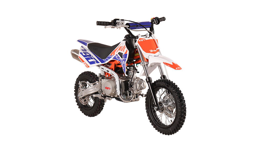 KAYO TS90 rear shock absorber, swingarm, and footpeg assembly detail