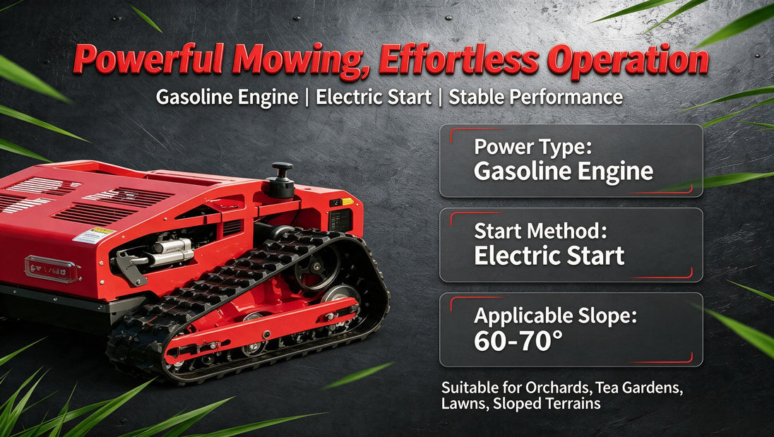 550A Remote Control Crawler Lawn Mower – Gasoline Engine, Electric Start, Heavy-Duty Cutting Small Excavator Supplier