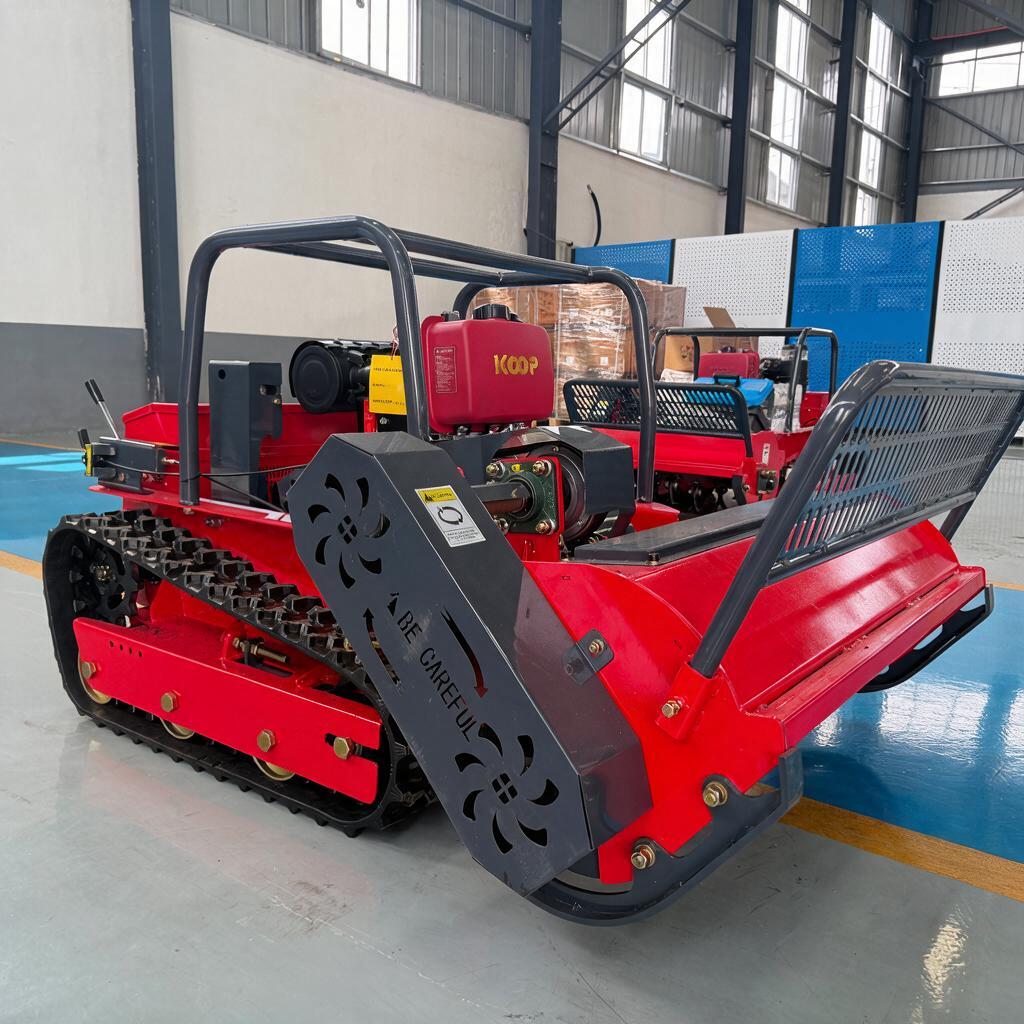 SYGC-800 Industrial Tracked Remote Control Lawn Mower & Grass Shredder with Yanmar / KOOP Euro V Engine Small Excavator Supplier