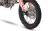 KAYO TD125 14-inch front wheel, knobby tire, and disc brake rotor detail