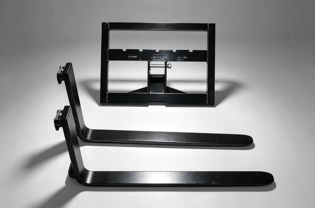 Mini Excavator Pallet Fork Attachment – 26.77" Wide, 37.80" Tine Length, Heavy-Duty Steel Frame, Quick Coupler Compatible Small Excavator Supplier