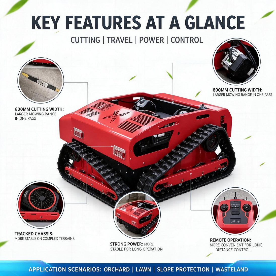 SYGC-800A (MS-800A) Tracked Lawnmower Loncin 608CC Small Excavator Supplier