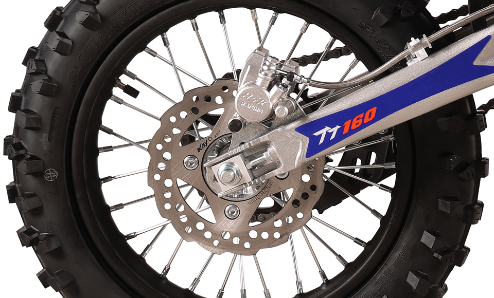 KAYO TT160 160cc pit bike front left 3/4 view