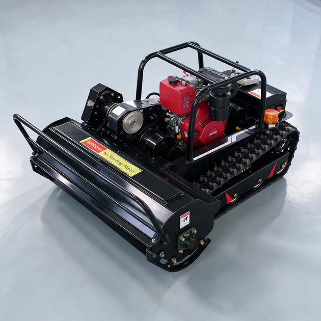 SYGC-1000 Industrial Tracked Remote Control Lawn Mower & Grass Shredder with Yanmar / KOOP Euro V Engine Small Excavator Supplier
