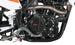 KAYO K5 280 rear 3/4 right view showing stainless exhaust silencer and rear disc brake