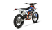KAYO K4 250 dirt bike front 3/4 left angle view with headlight and 21-inch front wheel
