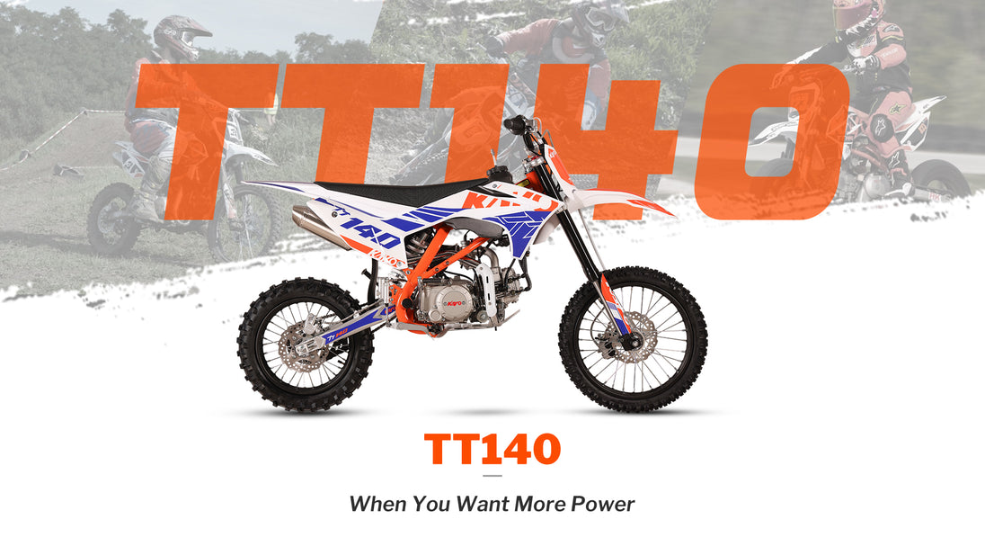 KAYO TT140 outdoor motocross track and trail action scene