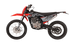 KAYO K2 Pro 250 rear 3/4 left angle view showing chain drive, swingarm, and taillight