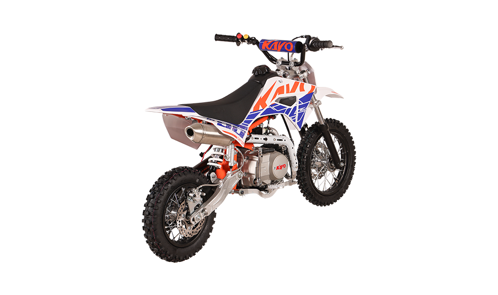 KAYO TS90 86cc youth dirt bike front left 3/4 view