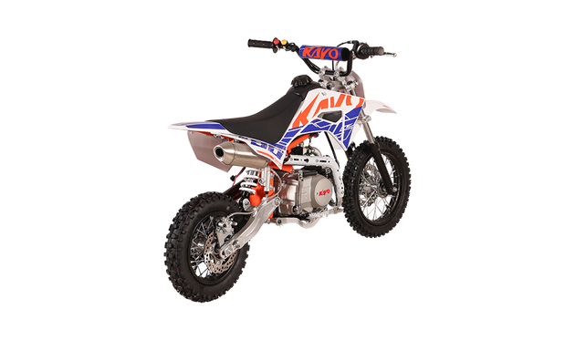 KAYO TS90 86cc youth dirt bike front left 3/4 view