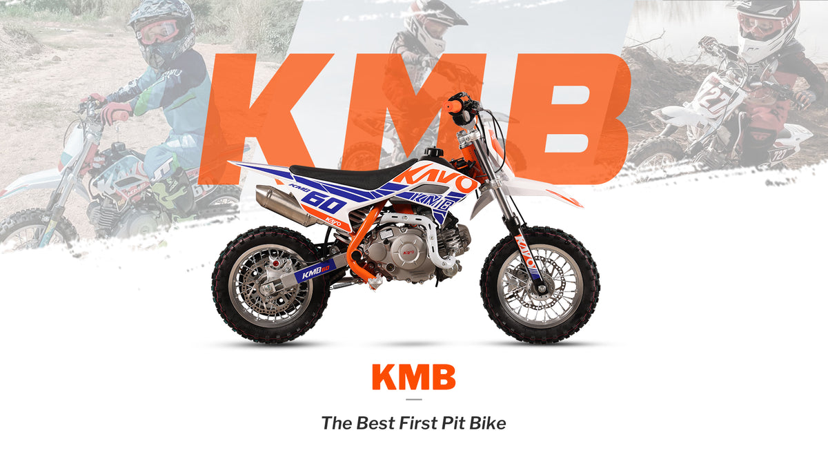 Young rider riding the KAYO KMB 60 dirt bike off-road