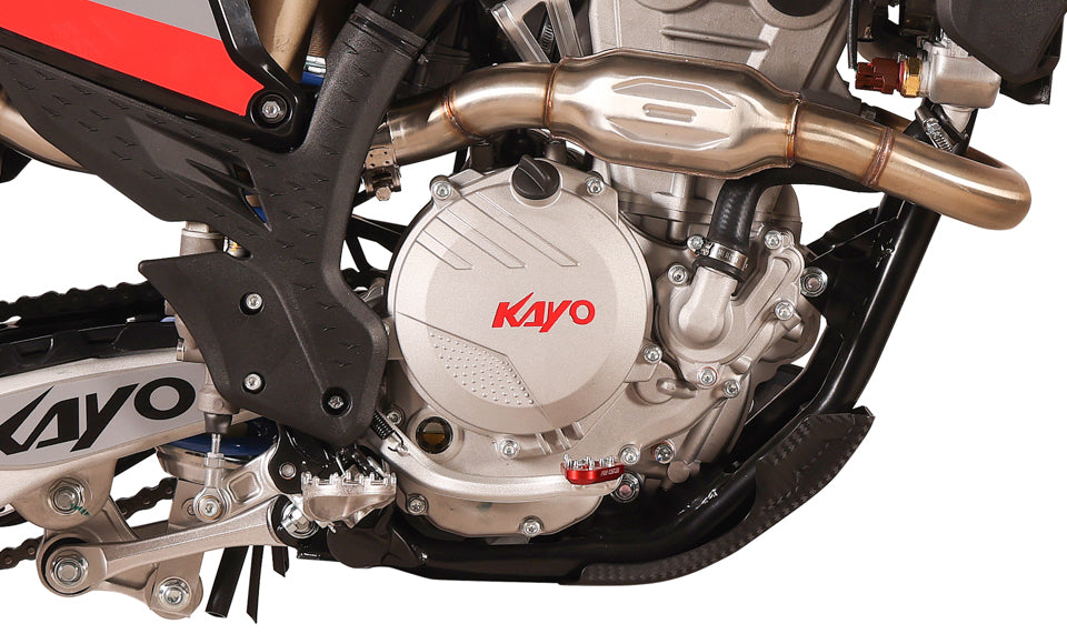 KAYO K6R KYB nitrogen-charged rear shock reservoir and linkage assembly detail