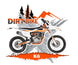 KAYO K6 stylized Dirt Bike feature graphic banner with mountain scenery