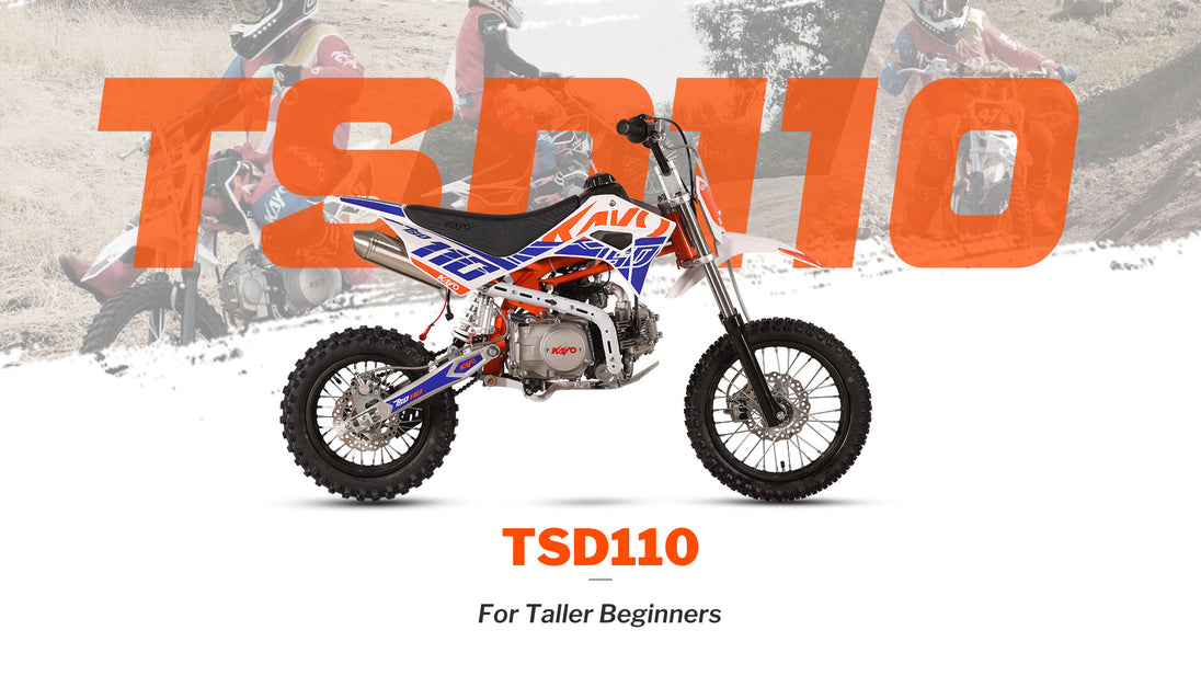 KAYO TSD110 Pit Bike overview banner - For Taller Beginners