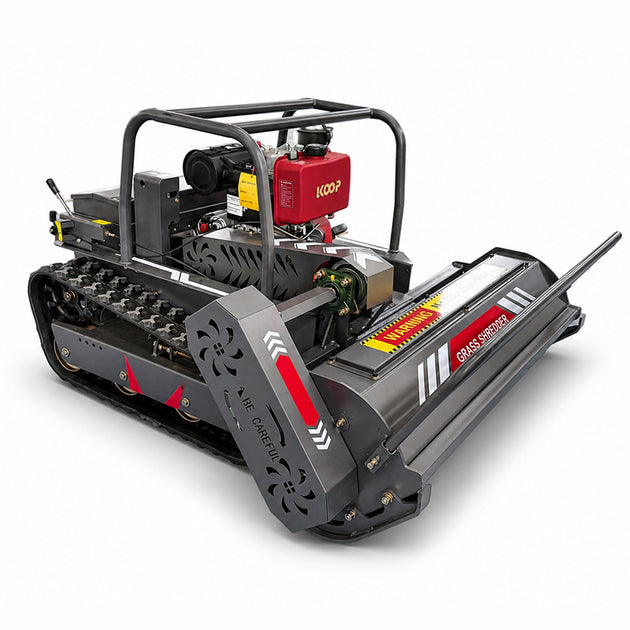 SYGC-1200 Industrial Tracked Grass Shredder & Remote Control Lawn Mower with Yanmar/KOOP Euro V Engine Small Excavator Supplier