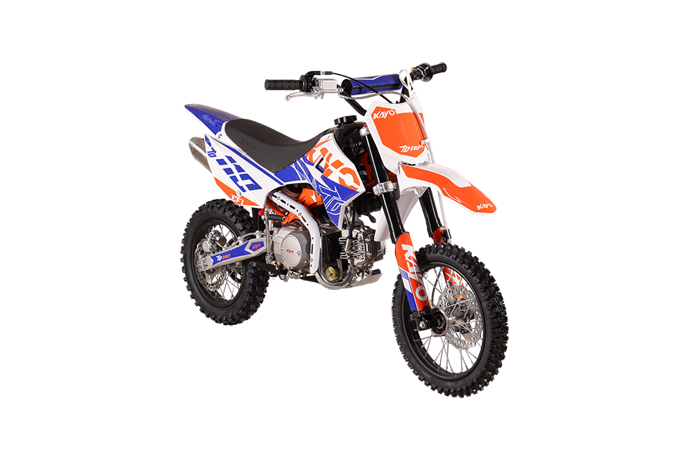 KAYO TD110 EFI pit bike rear three-quarter view