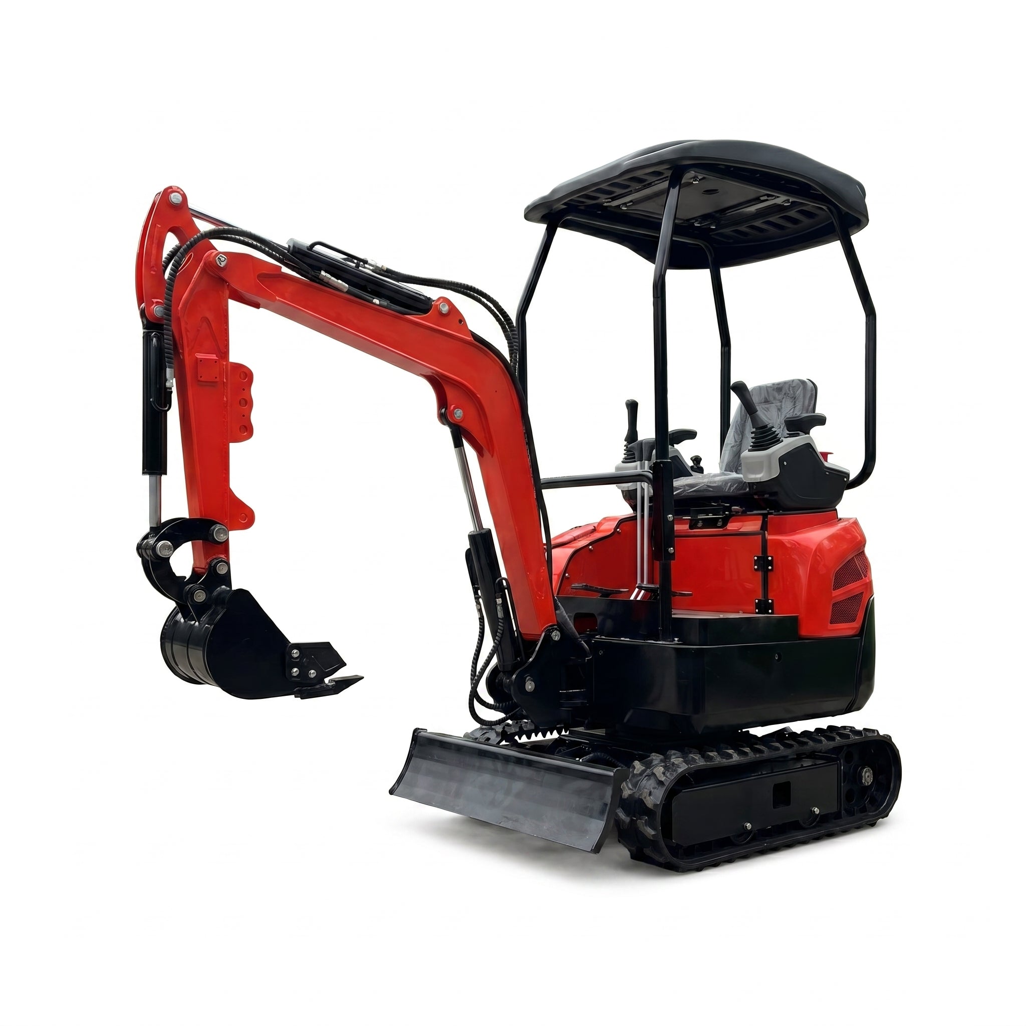 Mini Excavator SYE16 | Hydraulic Pilot Operation | Chassis Width 1m, Upper Oil Cylinder | Total Weight 1 Ton