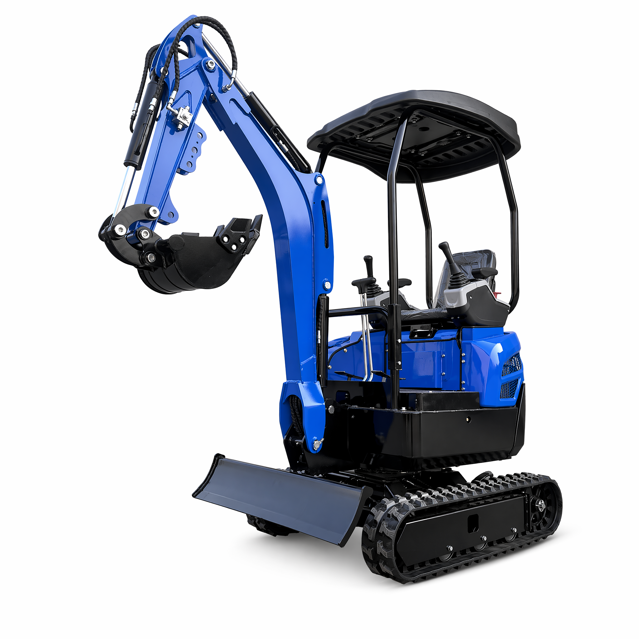 Mini Excavator SYE18-1 | Standard configuration: Kubota D722 engine, 10.2kw | Chassis width: 1 meter, upper oil cylinder | Total weight: 1 ton