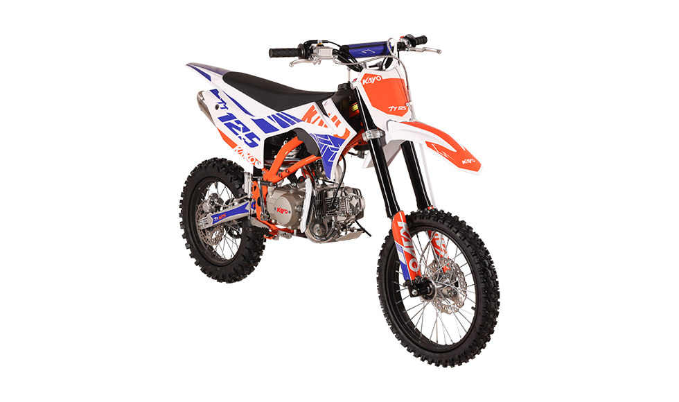 KAYO TT125 big wheel pit bike side profile view