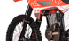 KAYO T4 300 rear 3/4 left angle view showing swingarm, chain drive, and 18-inch rear tire