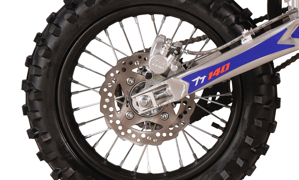 KAYO TT140 gripper seat, fuel tank, and handlebar detail