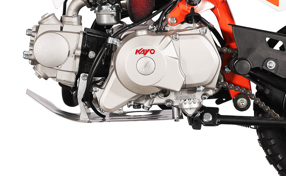 KAYO TS70 youth dirt bike rear right 3/4 view