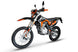 KAYO T4 Enduro rear 3/4 right view showing dual mirrors, luggage rack, and exhaust silencer